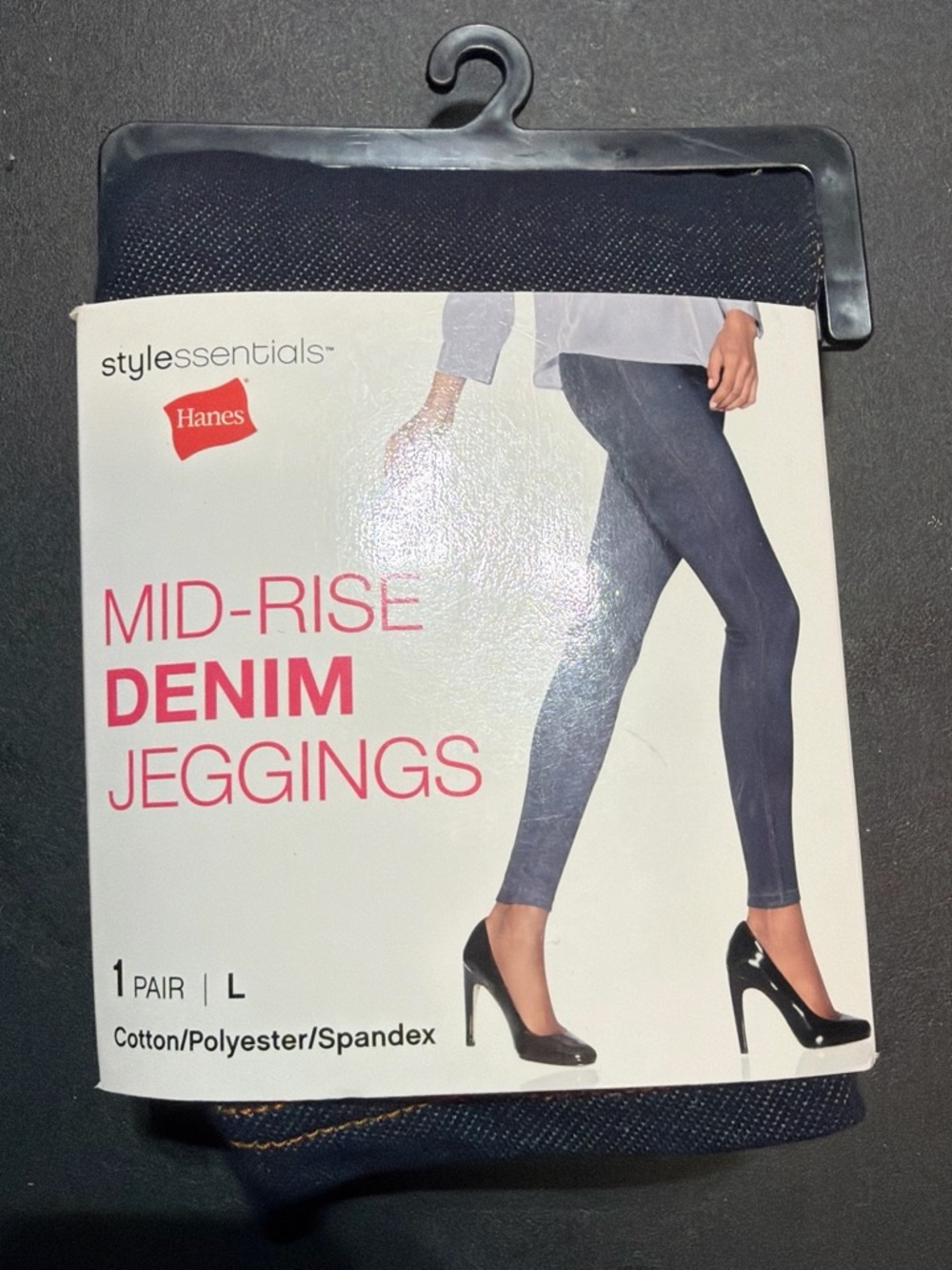 Hanes Mid-Rise Denim Jeggings - Navy Blue